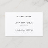 B&W Eenvoudig Modern Ontwerp Elegant Duidelijke Mi Visitekaartje (Achterkant)