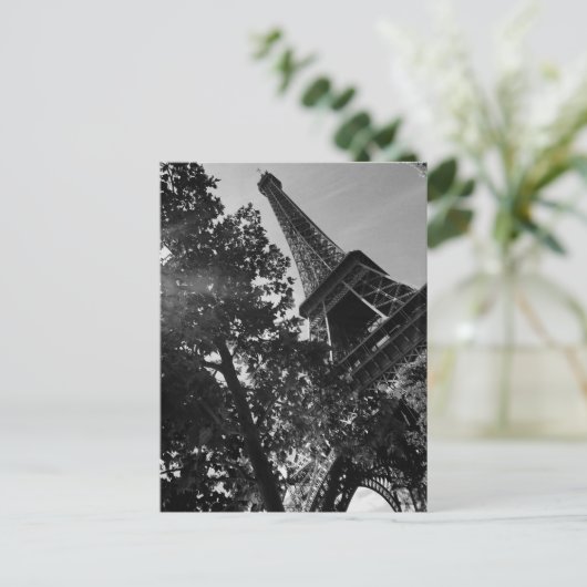 B&W Eiffeltoren 2 Briefkaart (Staand voorkant)