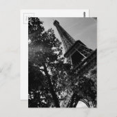 B&W Eiffeltoren 2 Briefkaart (Voorkant / Achterkant)