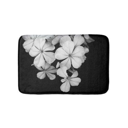 B&W Elegante bloemen Badmat (Voorkant)