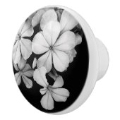 B&W Elegante bloemen Keramische Knop (Rechts)