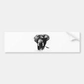 B&W Elephant Bumpersticker (Voorkant)