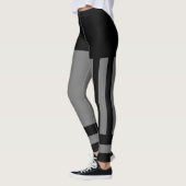 B&W, en Grijs, Oceaan en Sterren Harlequin Design Leggings (Links)