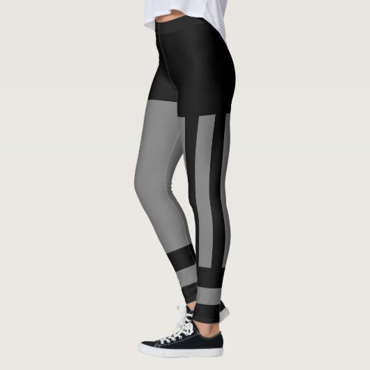 B&W, en Grijs, Oceaan en Sterren Harlequin Design Leggings (Links)