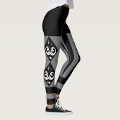 B&W, en Grijs, Oceaan en Sterren Harlequin Design Leggings (Rechts)