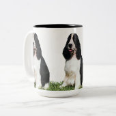 B & W Engelse Springer #1 Tweekleurige Koffiemok (Voorkant links)