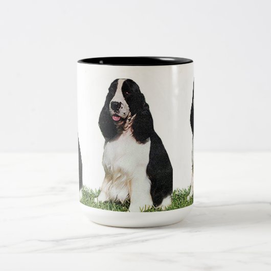 B & W Engelse Springer #1 Tweekleurige Koffiemok (Center)