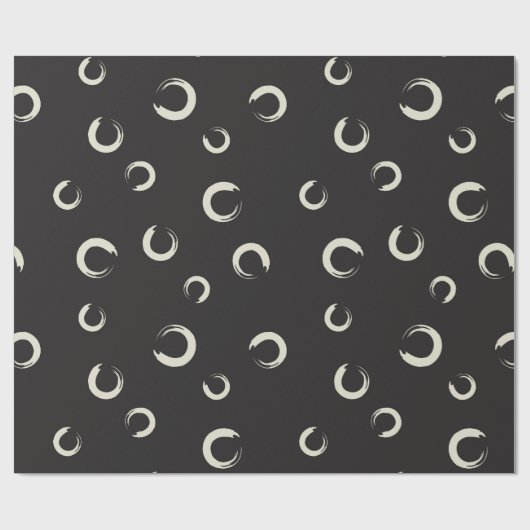 B&W Enso-penseelstreek Cadeaupapier (Vlak)