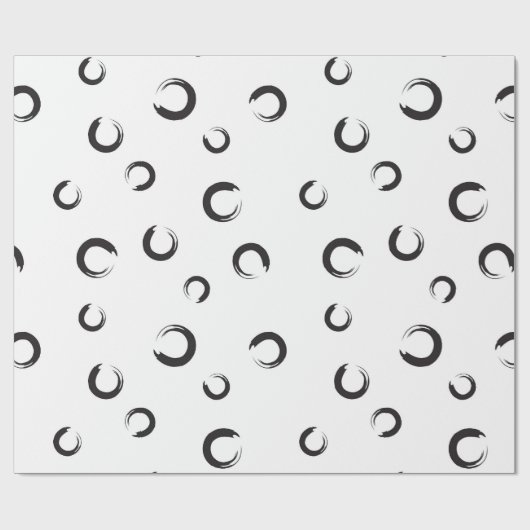 B&W Enso-penseelstreek Cadeaupapier (Vlak)