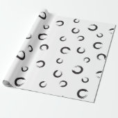 B&W Enso-penseelstreek Cadeaupapier (Uitgerold)