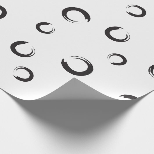 B&W Enso-penseelstreek Cadeaupapier (Hoek)