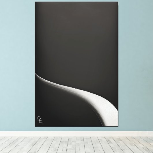 B&W, Experiments in suprematism series, Vol 1 Canvas Afdruk (Insitu (Houten vloer))