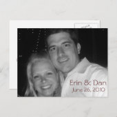 b&w fav aankondigingskaart (Voorkant / Achterkant)