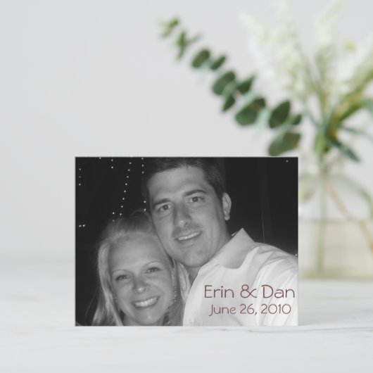 b&w fav aankondigingskaart (Staand voorkant)