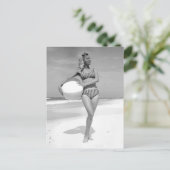  B&W Foto Florida Bikini Girl Briefkaart (Staand voorkant)