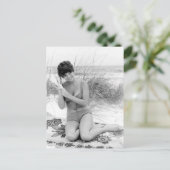  B&W Foto Florida Bikini Girl Briefkaart (Staand voorkant)