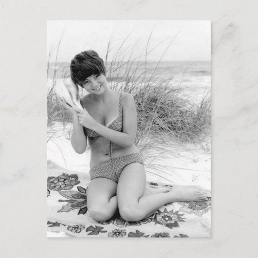  B&W Foto Florida Bikini Girl Briefkaart (Voorkant)