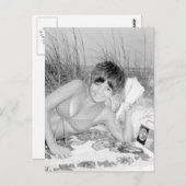  B&W Foto Florida Bikini Girl Briefkaart (Voorkant / Achterkant)