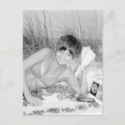  B&W Foto Florida Bikini Girl Briefkaart (Voorkant)