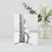  B&W Foto Florida Bikini Girl Briefkaart (Staand voorkant)