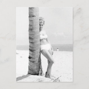 B&W Foto Florida Bikini Girl Briefkaart