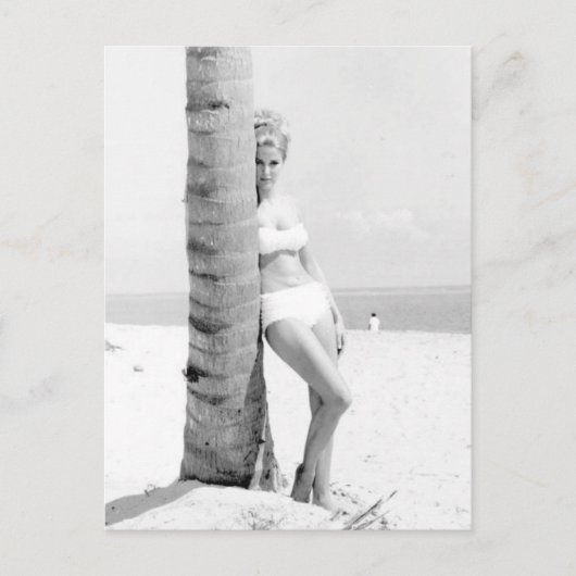  B&W Foto Florida Bikini Girl Briefkaart (Voorkant)