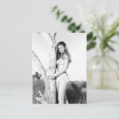  B&W Foto Florida Bikini Girl Briefkaart (Staand voorkant)