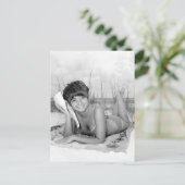  B&W Foto Florida Bikini Girl Briefkaart (Staand voorkant)