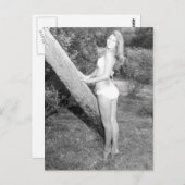  B&W Foto Florida Bikini Girl Briefkaart (Voorkant / Achterkant)