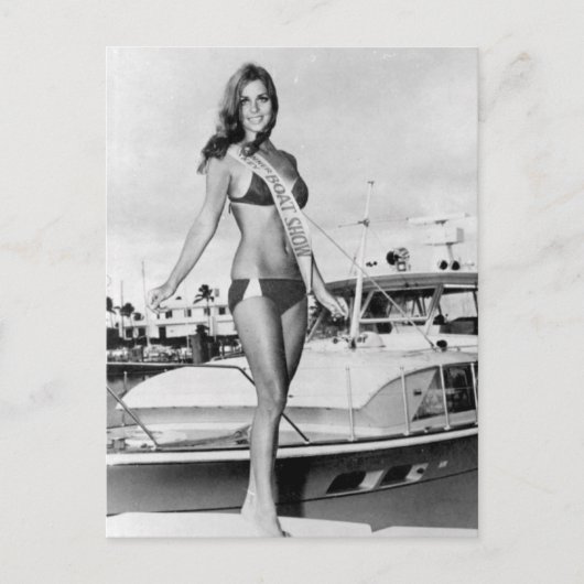 B&W Foto Florida Bikini Girl Briefkaart (Voorkant)