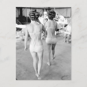 B&W Foto van Florida Bikini Girls Briefkaart