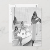  B&W Foto van Florida Bikini Girls Briefkaart (Voorkant / Achterkant)