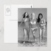  B&W Foto van Florida Bikini Girls Briefkaart (Voorkant / Achterkant)