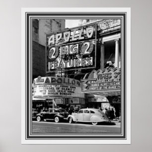 B&W  Foto van het Apollo-theater 16 x 20 Poster
