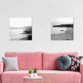 B/W fotografie Hampton Beach, NH Muurkunst Sets (Woonkamer)