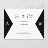 B/W Fotomonogram Weddenschap Opslaan Datum Briefkaart (Voorkant)