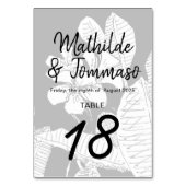 B&W Frangipani Bohemian Botanical Modern Watermerk Kaart (Achterkant)