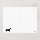 B&W Funny | Dachshund door sneeuw | Feestdagenkaart (Achterkant)