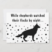 B&W Funny | Duitse herder | Kerstgroeten Feestdagenkaart (Voorkant)