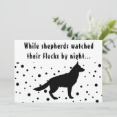 B&W Funny | Duitse herder | Kerstgroeten Feestdagenkaart (Staand voorkant)