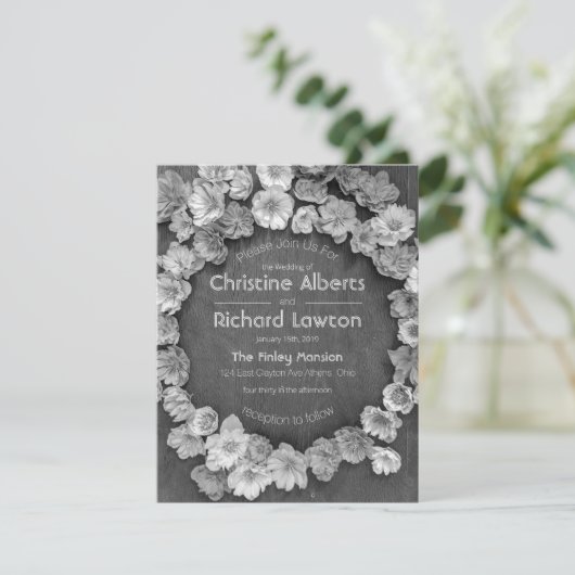 B & W Garden Hellebore Weddenschap Kaart (Staand voorkant)