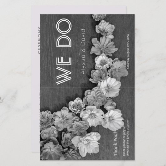 B & W Garden Hellebore Wood Weddenschap Programma (Voorkant / Achterkant)