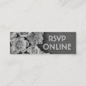 B & W Garden Helleboro Mini Web RSVP-kaart Mini Visitekaartje (Voorkant)