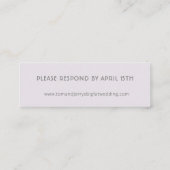 B & W Garden Helleboro Mini Web RSVP-kaart Mini Visitekaartje (Achterkant)