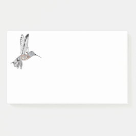 B + W gekleurde Hummingbird Post-it® Notes