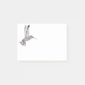 B + W gekleurde Hummingbird Post-it® Notes (Voorkant)