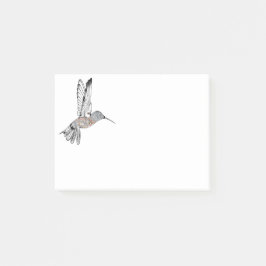 B + W gekleurde Hummingbird Post-it® Notes