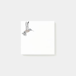 B + W gekleurde Hummingbird Post-it® Notes