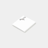 B + W gekleurde Hummingbird Post-it® Notes (Schuin)