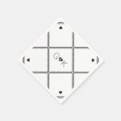 B / W geometrische lijnen met monogram / bruiloft Servetten (Hoek)